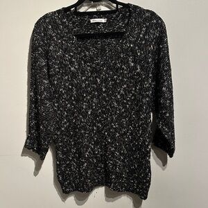 Ricki's Black and White V-Neck Sweater